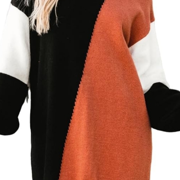 Cupshe Colorblock Sweater Dress - Picture 2 of 4